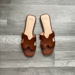 a new day Brown Women's Slide Sandals